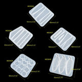 10Pcs Hair Pin Casting Mold Set Silicone Molds for Epoxy Resin DIY Barrettes