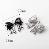 10Pcs Retro Bowknot Cat Paw Charms for DIY Earrings Bracelets