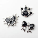 10Pcs Retro Bowknot Cat Paw Charms for DIY Earrings Bracelets