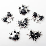 10Pcs Retro Bowknot Cat Paw Charms for DIY Earrings Bracelets