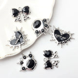 10Pcs Retro Bowknot Cat Paw Charms for DIY Earrings Bracelets