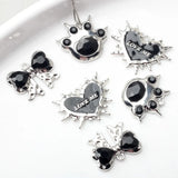 10Pcs Retro Bowknot Cat Paw Charms for DIY Earrings Bracelets