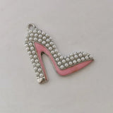 10Pcs Rhinestone High-Heeled Shoes Charms DIY Bracelet & Necklace Jewelry