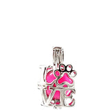 10Pcs Love Charm Pearl Cage Locket Aromatherapy Diffuser Pendant Necklace Keycha