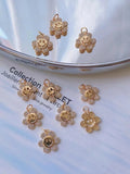 10Pcs Romantic Micro Pave CZ Heart Zircon Pendant