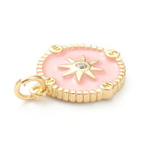 10Pcs Enamel Sun Stars Charms DIY Jewelry Making Copper Accessories