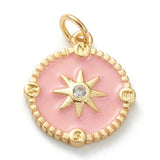 10Pcs Enamel Sun Stars Charms DIY Jewelry Making Copper Accessories