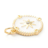 10Pcs Enamel Sun Stars Charms DIY Jewelry Making Copper Accessories