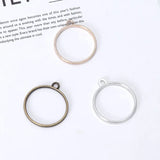 10Pcs Round Pendant Press Flower Resin Mold Blank Frame Bezel DIY Jewelry Making