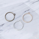 10Pcs Round Pendant Press Flower Resin Mold Blank Frame Bezel DIY Jewelry Making