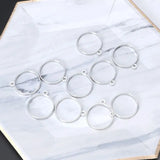 10Pcs Round Pendant Press Flower UV Resin Blank Frame Bezel Jewelry DIY