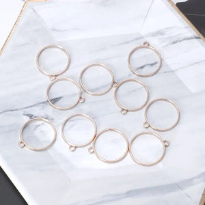 10Pcs Round Pendant Press Flower UV Resin Blank Frame Bezel Jewelry DIY