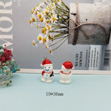 10Pcs 3D Resin Snowman Christmas Charms Bracelet Party Metal Craft Decoration