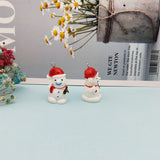 10Pcs 3D Resin Snowman Christmas Charms Bracelet Party Metal Craft Decoration