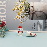 10Pcs 3D Resin Snowman Christmas Charms Bracelet Party Metal Craft Decoration