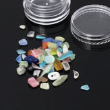 10Pcs/Set Aquamarine Tumbled Chips Stone DIY Jewelry Making