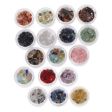 10Pcs/Set Aquamarine Tumbled Chips Stone DIY Jewelry Making