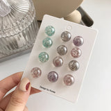 10Pcs/Set Anti-glare Button Brooch Mini Brooch Pin
