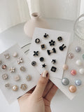 10Pcs/Set Anti-glare Button Brooch Mini Brooch Pin