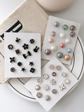 10Pcs/Set Anti-glare Button Brooch Mini Brooch Pin