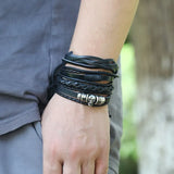 10Pcs Woven Leather Bracelets Men Women Bangle Gift