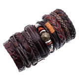 10Pc Set Woven Men Bracelets Women Leather Bracelets Men Bangle