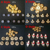 10Pcs/Set Masonic Santa Claus Rhinestone Brooches Party Jewelry Xmas
