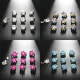10Pcs Crystal Rhinestone Hair Clips Pins for Wedding Flower Girl Bride