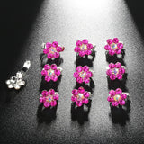 10Pcs Crystal Rhinestone Hair Clips Pins for Wedding Flower Girl Bride