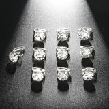 10Pcs Crystal Rhinestone Hair Clips Pins for Wedding Flower Girl Bride