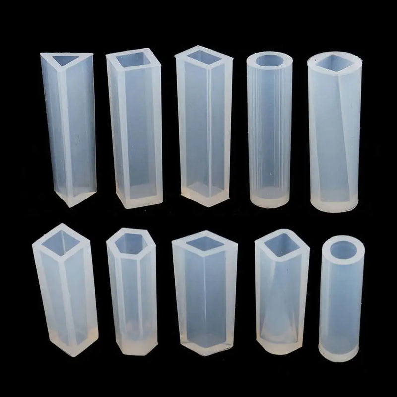 10Pcs/Set Epoxy Resin Mould DIY Pendant Silicone Molds Jewelry Mold Making Tools