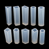 10Pcs/Set Epoxy Resin Mould DIY Pendant Silicone Molds Jewelry Mold Making Tools