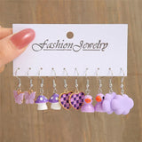 10Pcs Duck Dangle Earrings Set Cartoon Animal Drop Earrings for Women Kids