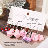 10Pcs Duck Dangle Earrings Set Cartoon Animal Drop Earrings for Women Kids