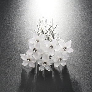 10Pcs Bridal Flower Hair Pins Wedding Bridesmaid Hair Clips