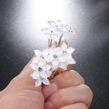 10Pcs Bridal Flower Hair Pins Wedding Bridesmaid Hair Clips