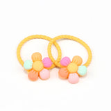 10Pcs Kids Flower Hair Rope Ponytail Holder Hair Bands