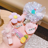 10Pcs/Set Floral Hair Clip Set Girl Bow Flower Lace Trimming Headwear