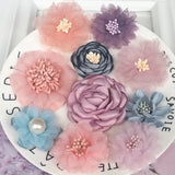 10Pcs Mix Fabric Flowers Head Decoration DIY Accessories