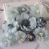 10Pcs Fabric Flowers Mix Simulation Flower Head DIY Decoration Accessories