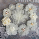 10Pcs Fabric Flowers Mix Simulation Flower Head DIY Decoration Accessories