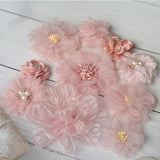 10Pcs Fabric Flowers Mix Simulation Flower Head DIY Decoration Accessories