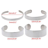 10Pcs Titanium Blank Stamping Bracelet DIY Cuff Bangles Set