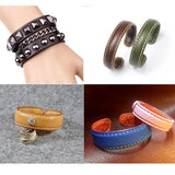 10Pcs Titanium Blank Stamping Bracelet DIY Cuff Bangles Set