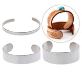 10Pcs Titanium Blank Stamping Bracelet DIY Cuff Bangles Set