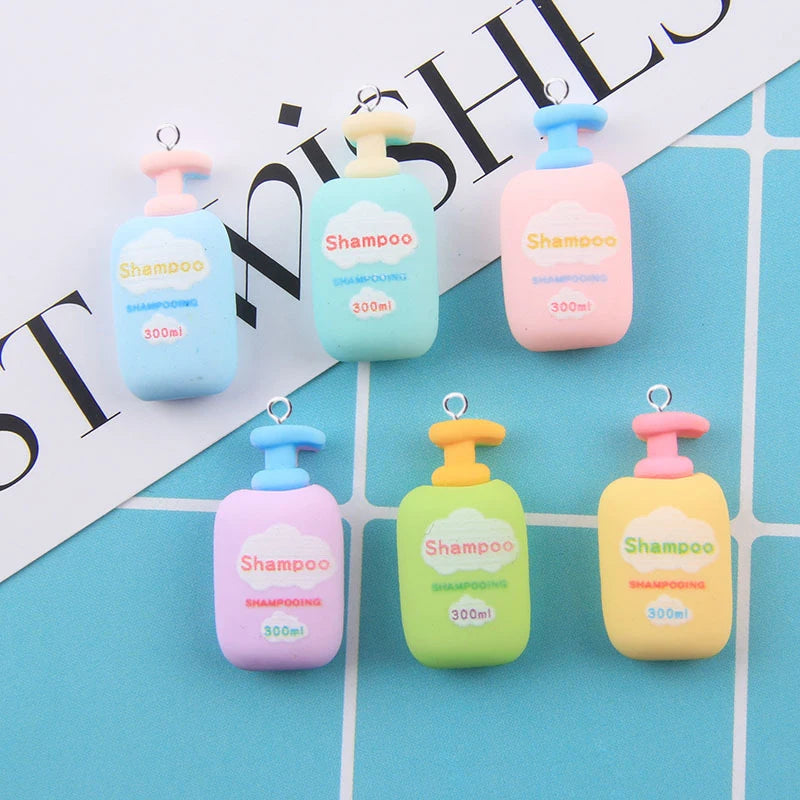 10Pcs Shampoo Charms for Jewelry Making Resin Floating Pendants