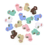 10Pcs Sheep Silicone Beads for Bracelets Pacifier Chain Baby Supplies