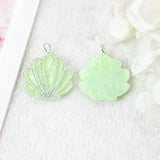 10Pcs Shell Charms Acrylic Ocean Girl DIY Making Accessories