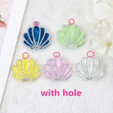 10Pcs Shell Charms Acrylic Ocean Girl DIY Making Accessories
