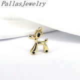 10Pcs Plated Balloon Dog Charm Pendant for Jewelry Making